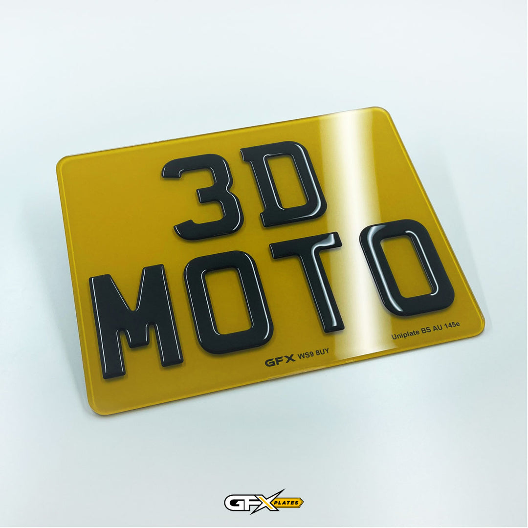 3D Gel Motorbike Number Plate