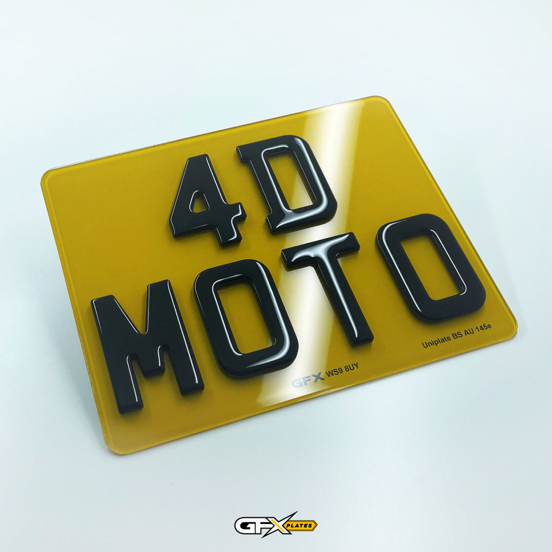4D Gel Motorbike Number Plate