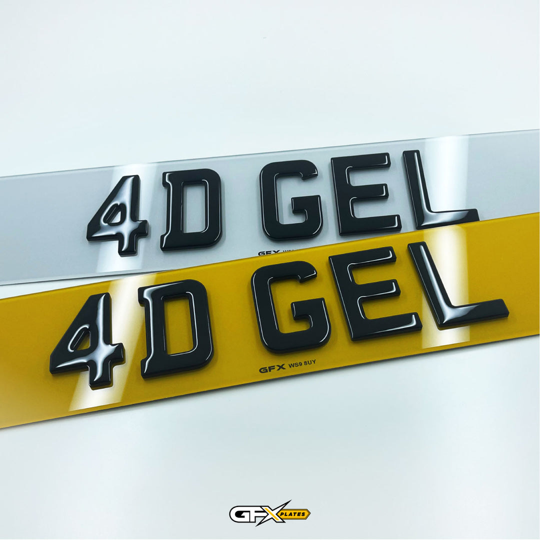 4D Gel Number Plates