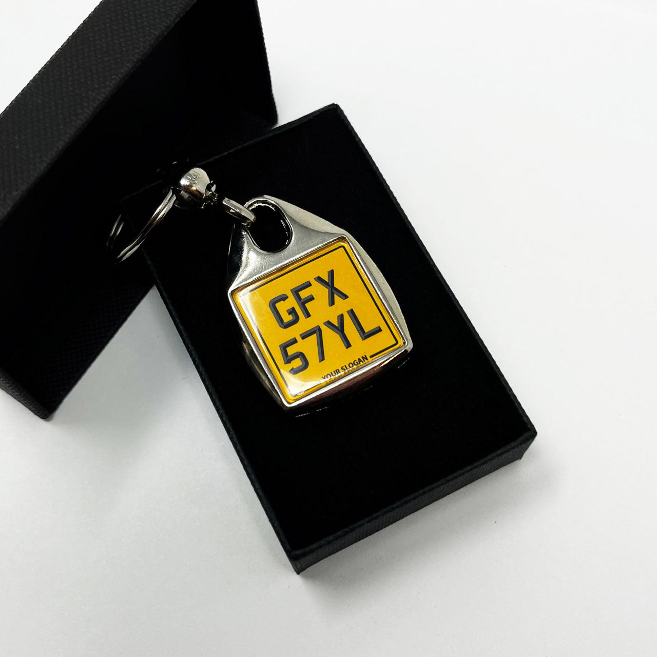 Square Number Plate Keyrings