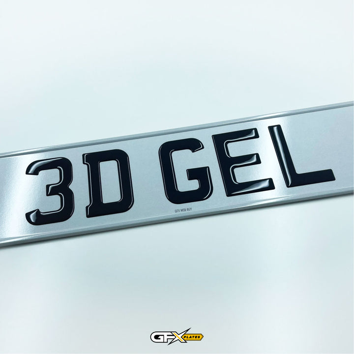 3D Gel Metal Number Plates