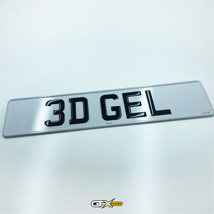 3D Gel Metal Number Plates