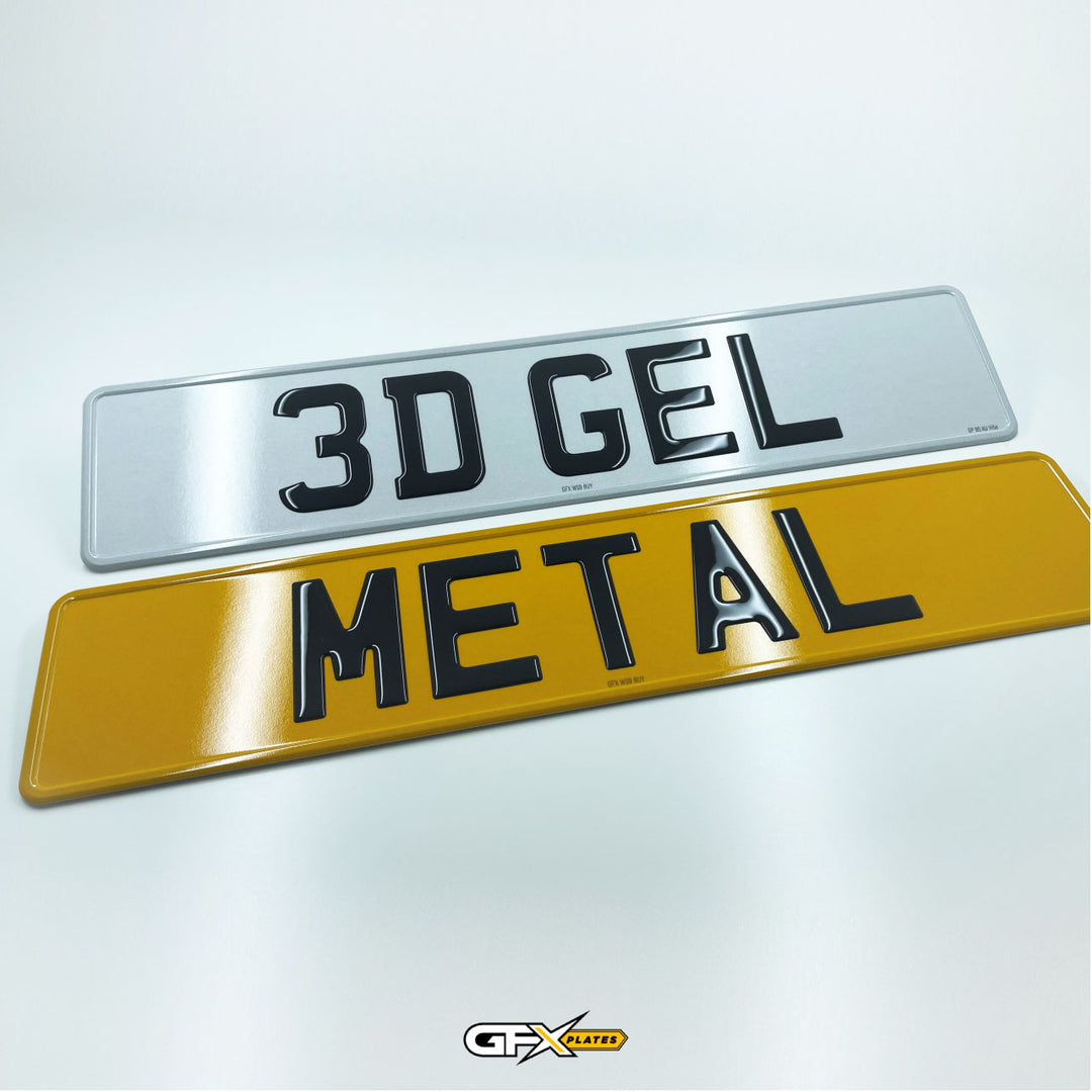 3D Gel Metal Number Plates