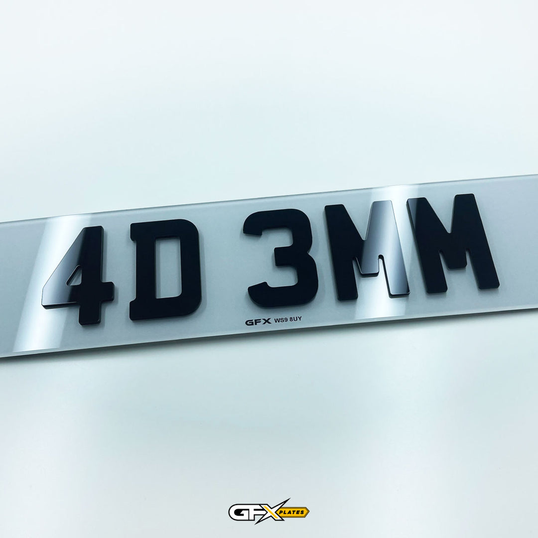 4D Number Plates - Standard UK Size