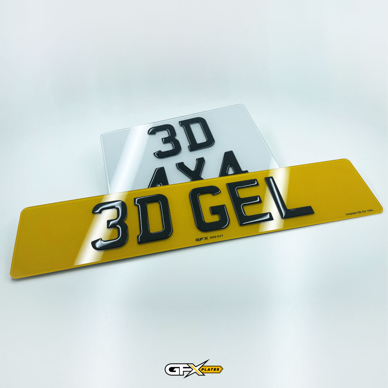 Square Number Plate Rsa 3D Gel 4x4 Square Number Plates – GFX Plates