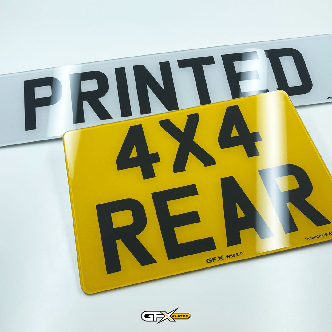 4x4 Square Printed Acrylic Number Plates