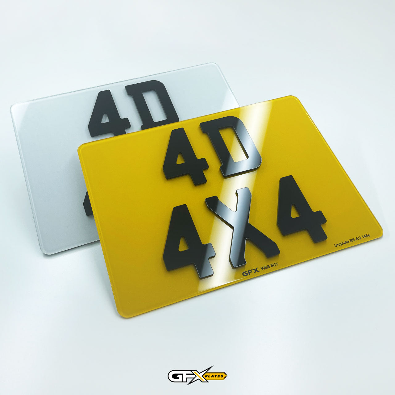 Square Number Plate Rsa 4D 4x4 Square Number Plates – GFX Plates