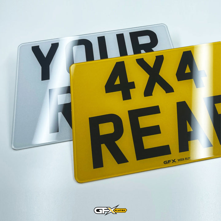 4x4 Square Printed Acrylic Number Plates