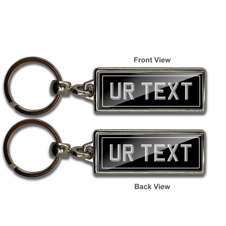 Personalised Classic Style Number Plate Keyring