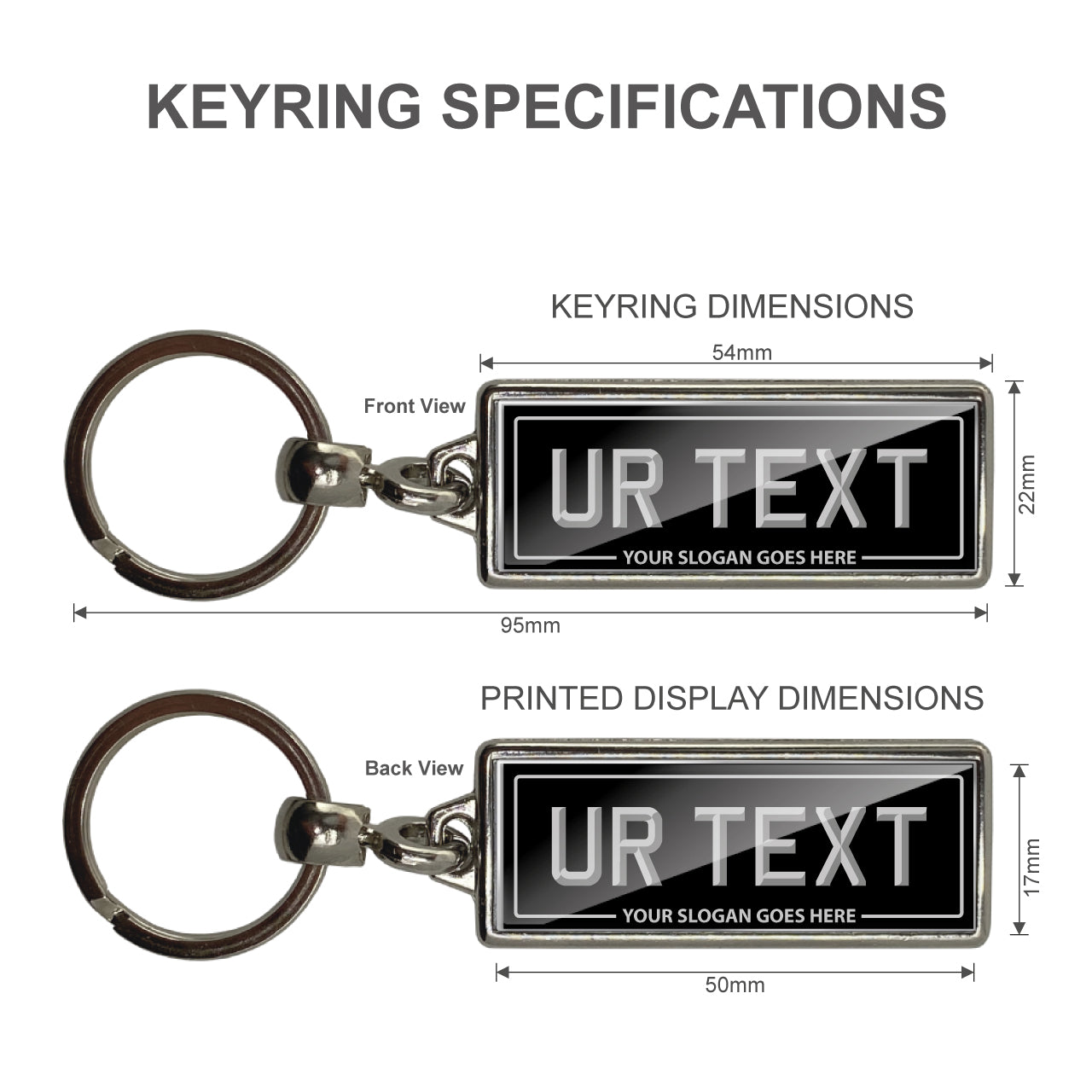 Personalised Number Plate Keyring - Custom Car Reg Keychain, Fun Gift For Car Owners & Drivers