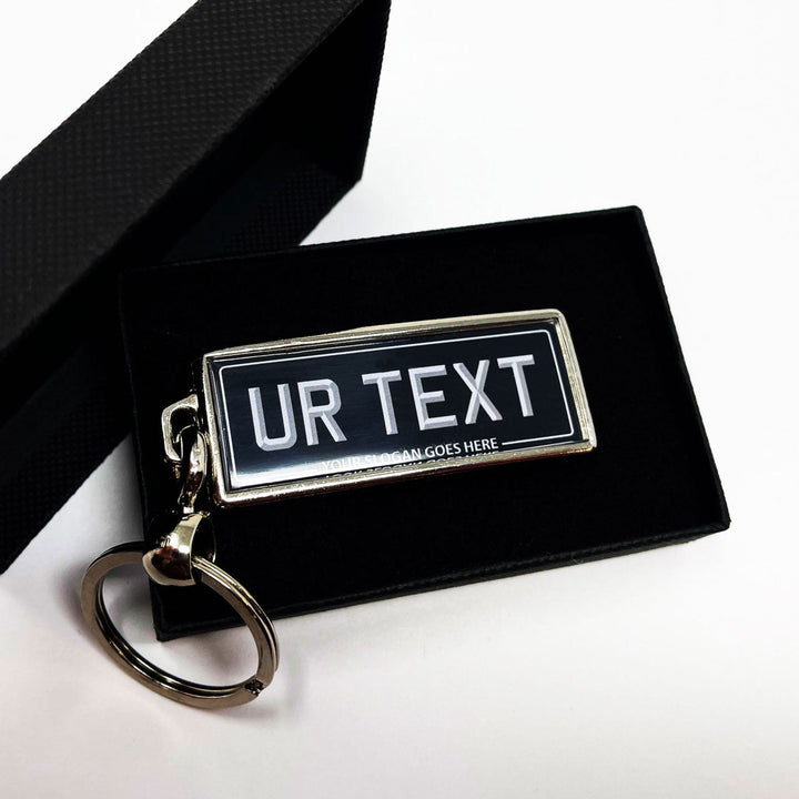 Personalised Classic Style Number Plate Keyring