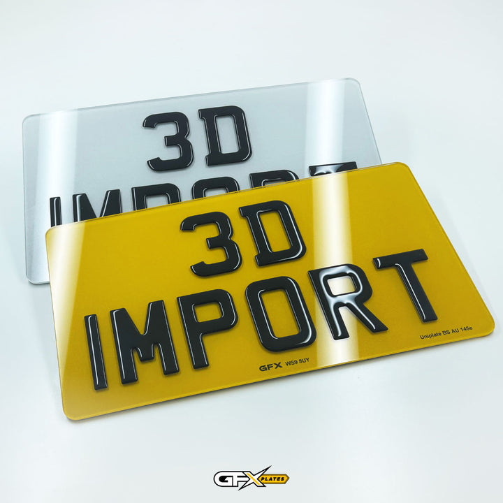 3D Gel Japanese JDM Import Number Plates