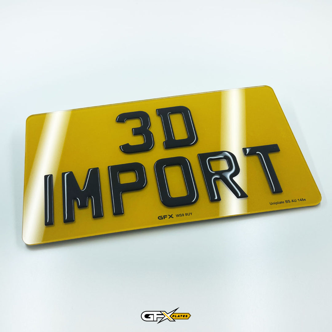 Import Rear Number Plate 3D Gel Japanese JDM Import Number Plates – GFX Plates