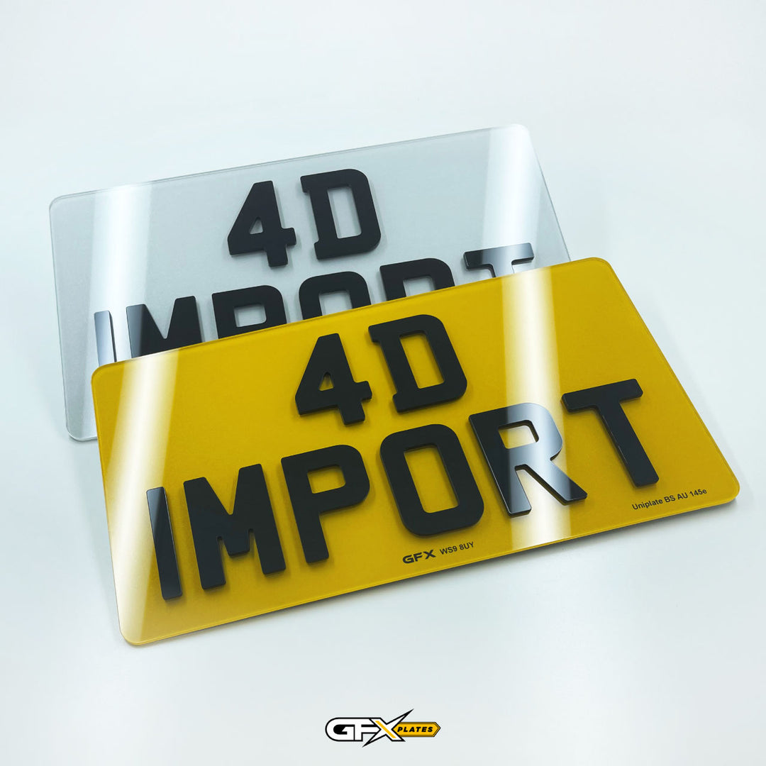 Import Rear Number Plate 4D Number Plates | Laser Cut – GFX Plates