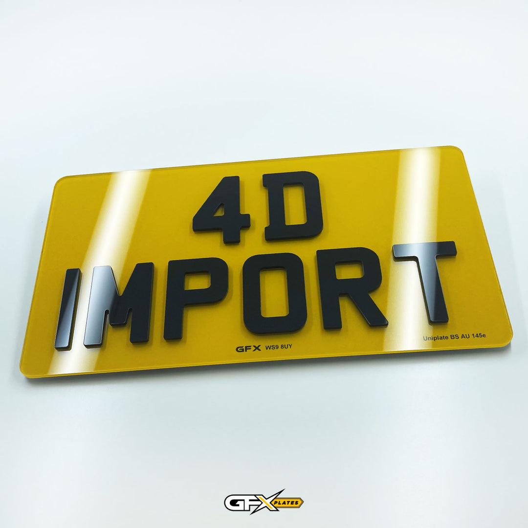 Import Rear Number Plate 4D Japanese JDM Import Number Plates – GFX Plates