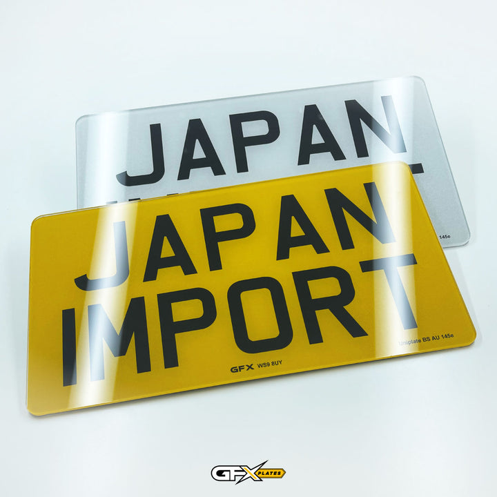 Japanese JDM Import Printed Acrylic Number Plates