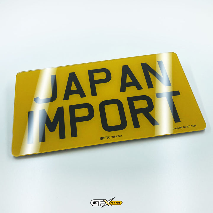 Japanese JDM Import Printed Acrylic Number Plates