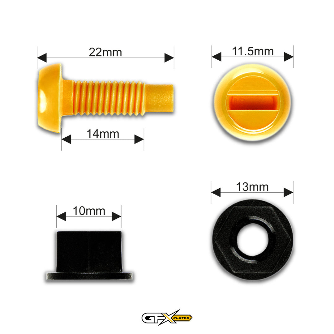 Motorbike 22mm Nut & Bolt Fixing Kit