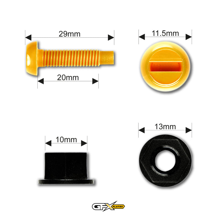 Motorbike 29mm Nut & Bolt Fixing Kit