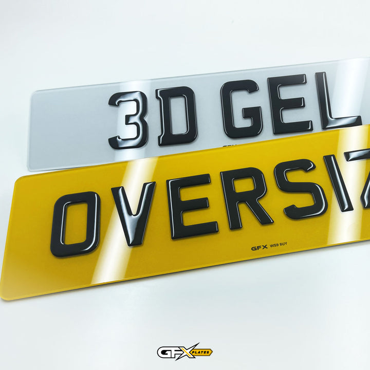 3D Gel Oversize Rear Number Plates