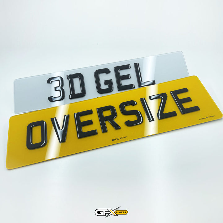 3D Gel Oversize Rear Number Plates