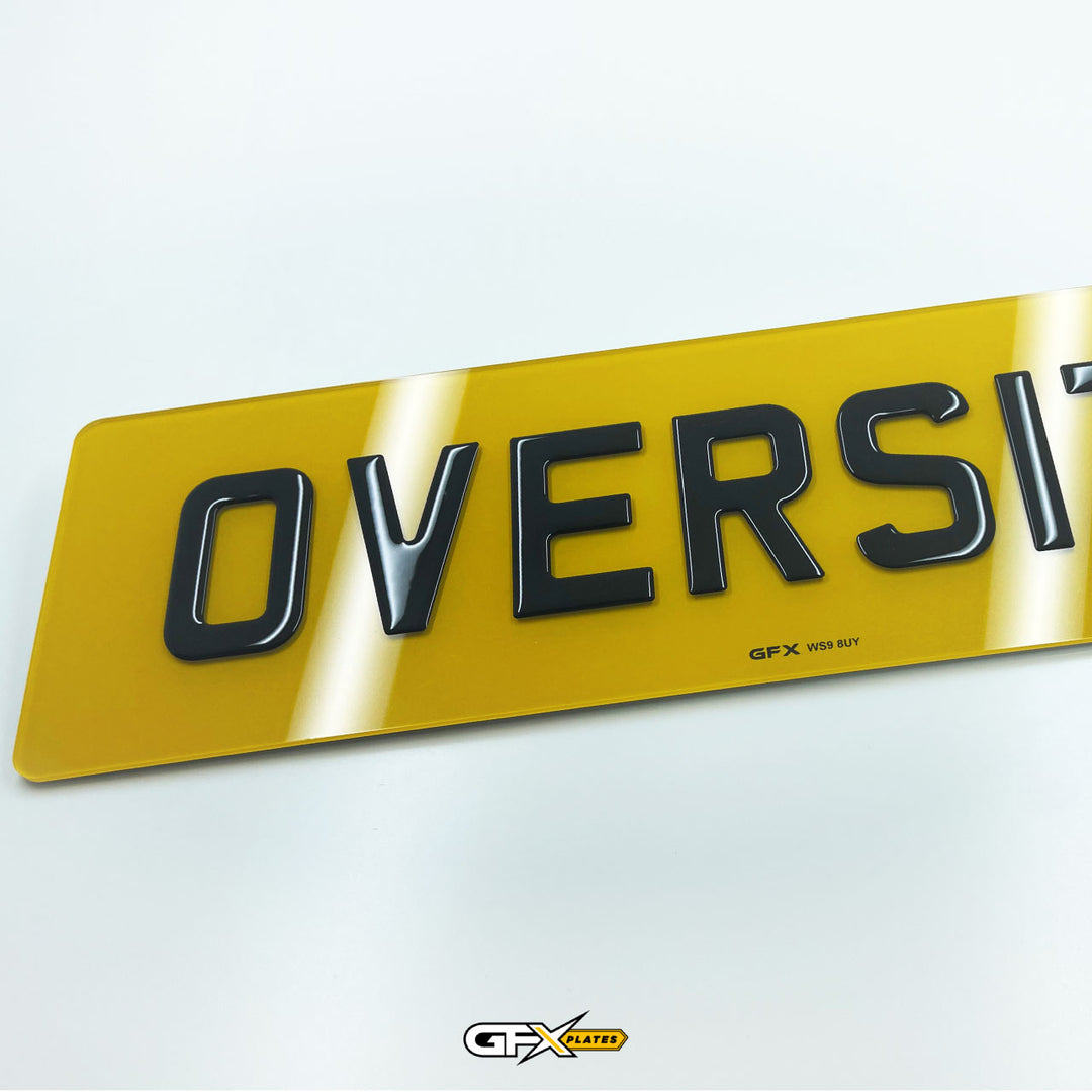 3D Gel Oversize Rear Number Plates