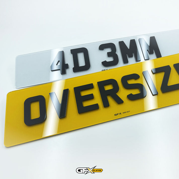 4D Oversize Rear Number Plates