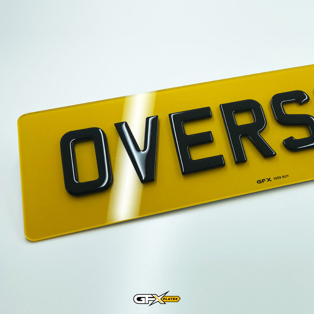 4D Gel Oversize Rear Number Plates