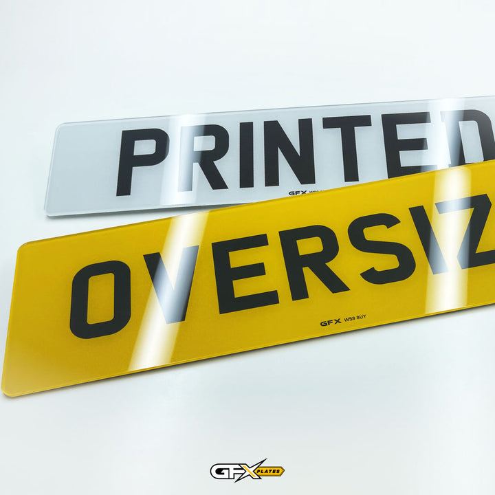 Oversize Rear Printed Acrylic Number Plates