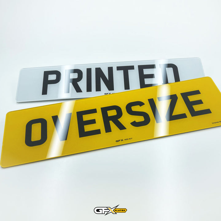 Oversize Rear Printed Acrylic Number Plates