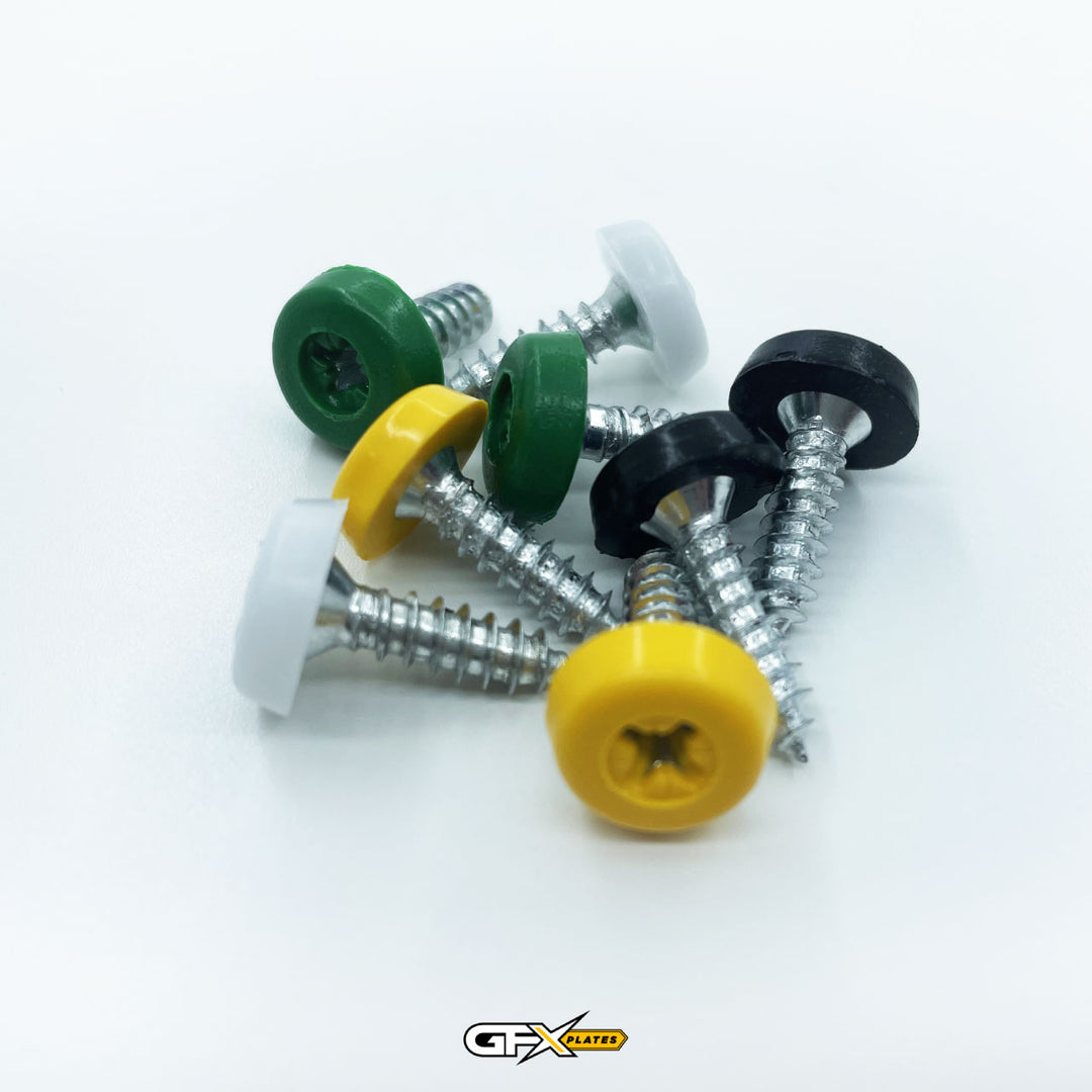 Poly Top Number Plate Screws Fixing Kit