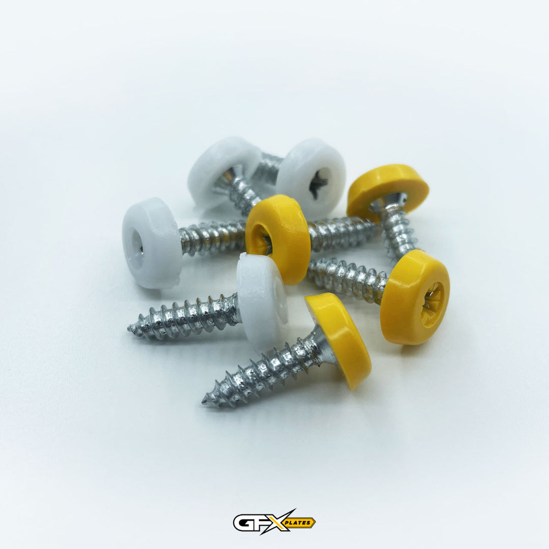 Poly Top Number Plate Screws Fixing Kit