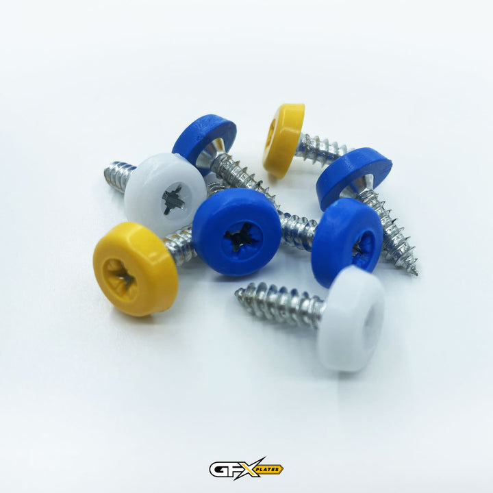 Poly Top Number Plate Screws Fixing Kit