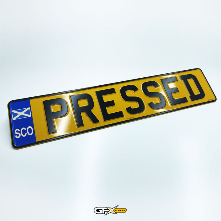 Scotland Flag Pressed Metal Number Plates