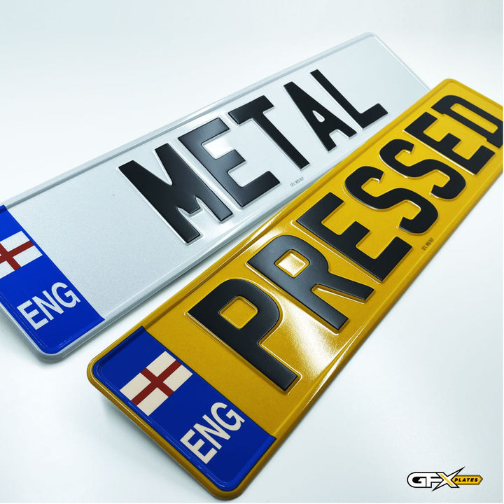 England Flag Pressed Number Plates