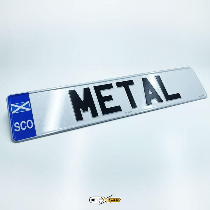 Scotland Flag Pressed Metal Number Plates