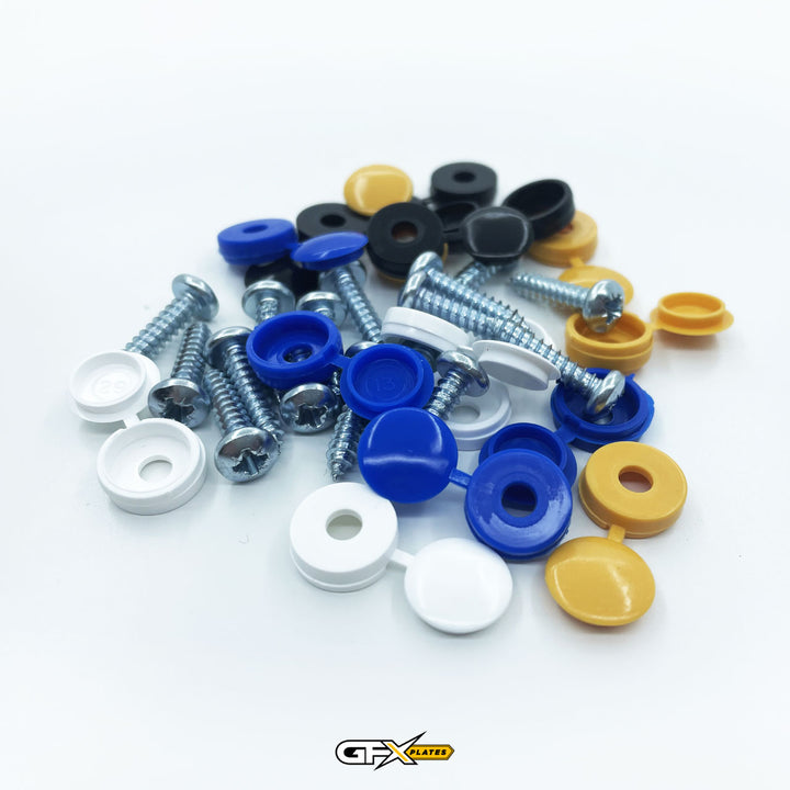 Number Plate Screws & Caps Fixing Kit