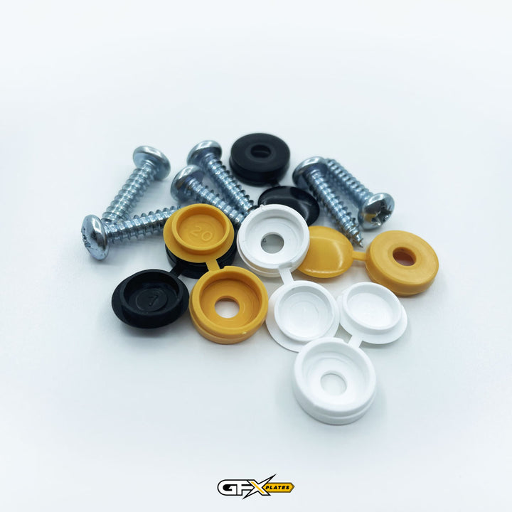 Number Plate Screws & Caps Fixing Kit