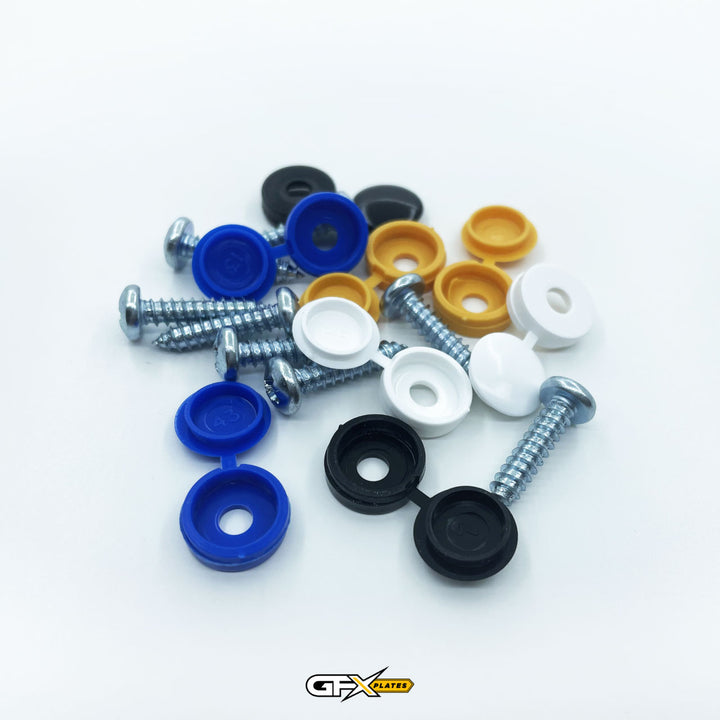 Number Plate Screws & Caps Fixing Kit