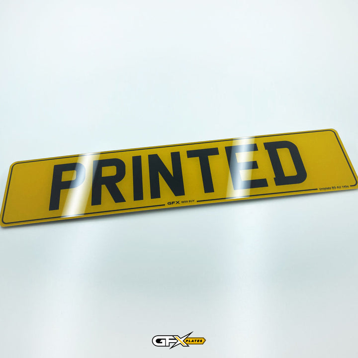 Printed Acrylic Number Plates - Standard UK Size