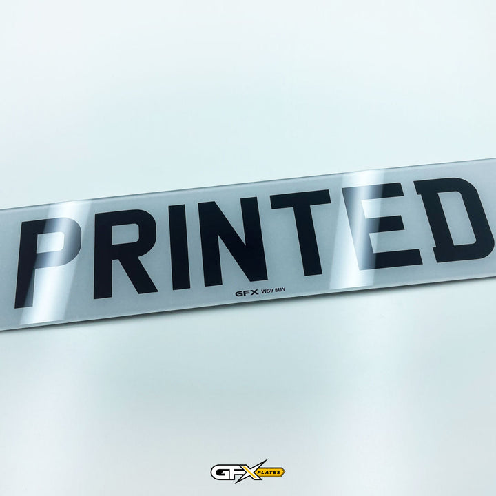 Printed Acrylic Number Plates - Standard UK Size