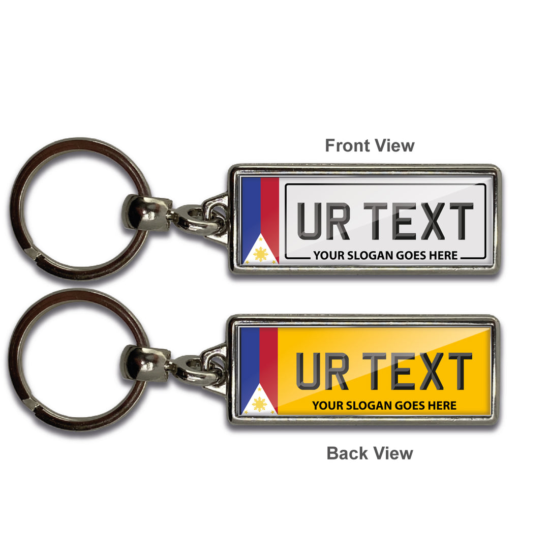 Personalised Number Plate Keyring - Large Flag